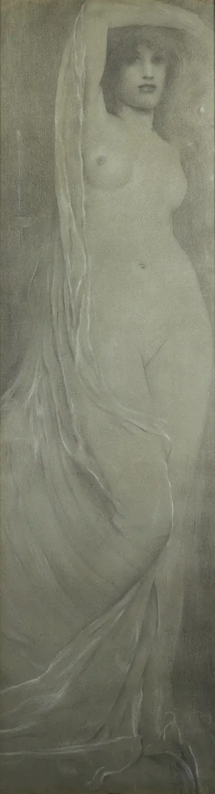 Acrasia dans les bois av Fernand Khnopff