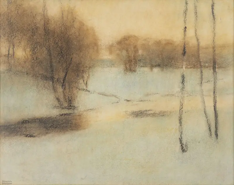 Schneelandschaft von Fernand Khnopff