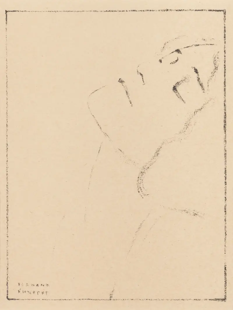 Study of a woman av Fernand Khnopff
