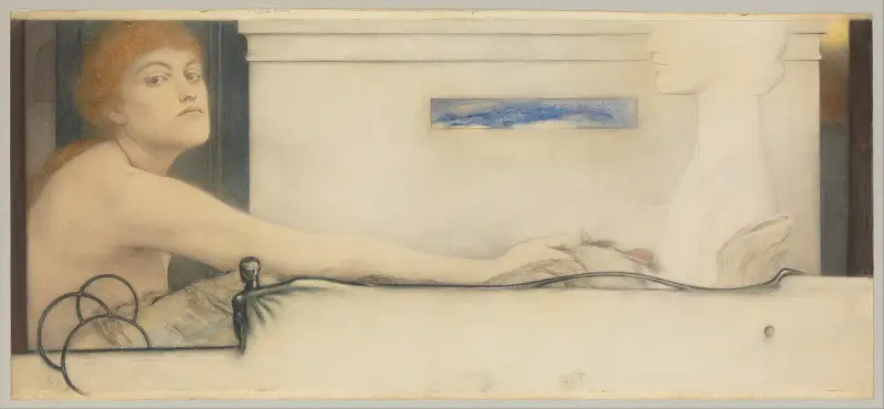 The Offering av Fernand Khnopff