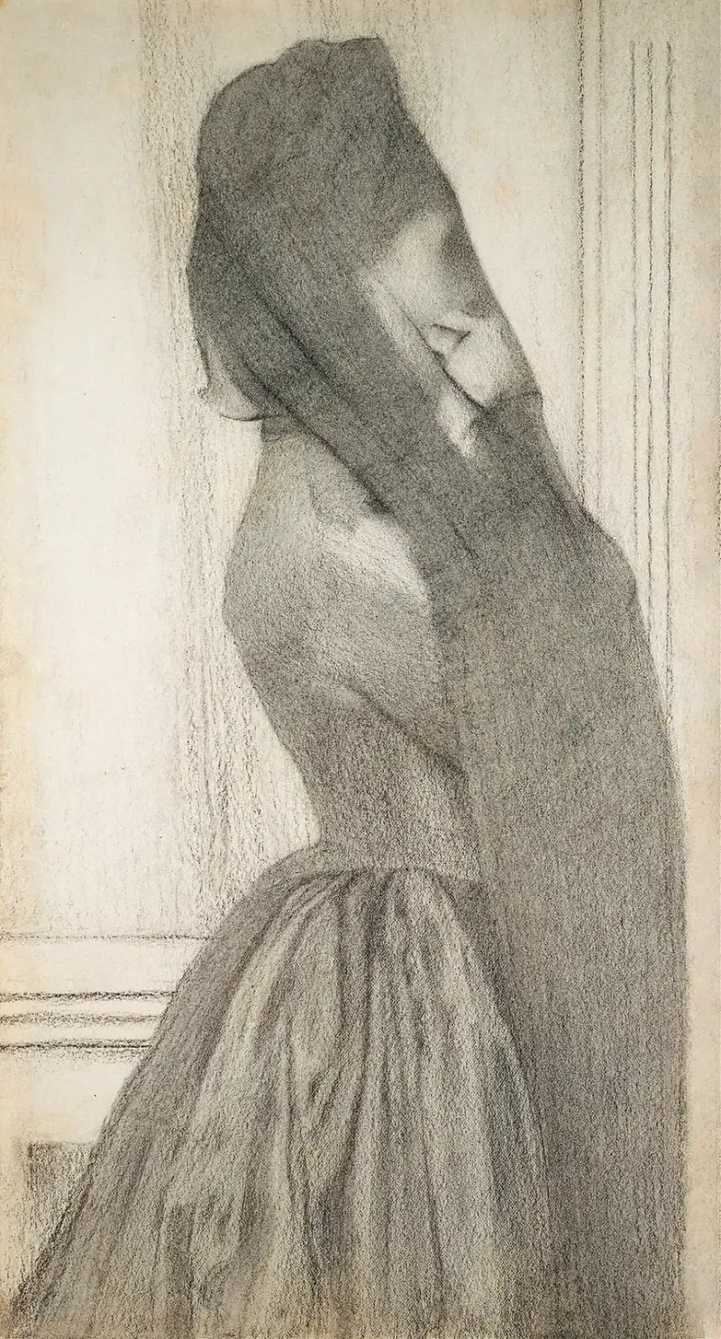Zasłona, 1882, Fernand Khnopff