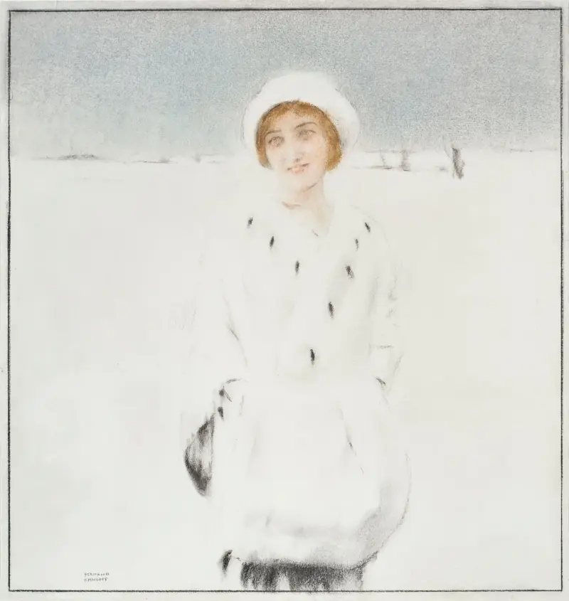Bílý hranostaj, Fernand Khnopff