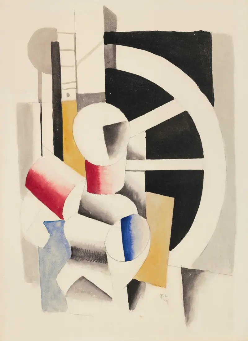 Komposition med figur av Fernand Léger