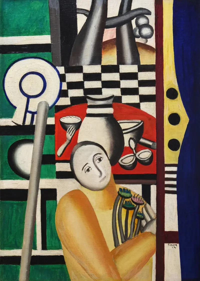 Kvinna i en trädgård av Fernand Léger