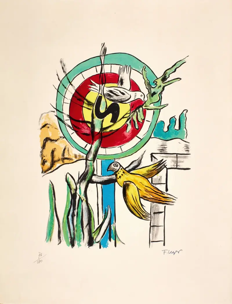 Två fåglar av Fernand Léger