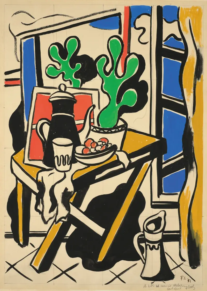 Stilleben i köket av Fernand Léger