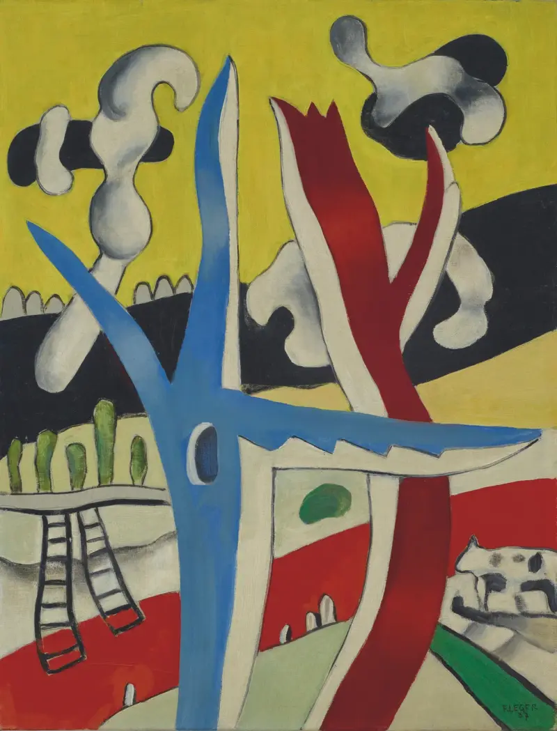 Livligt landskap av Fernand Léger