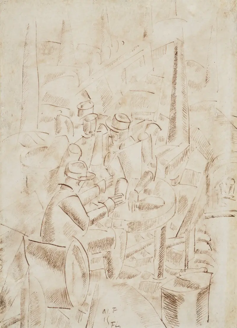 Soldater i skydd, Argonne av Fernand Léger