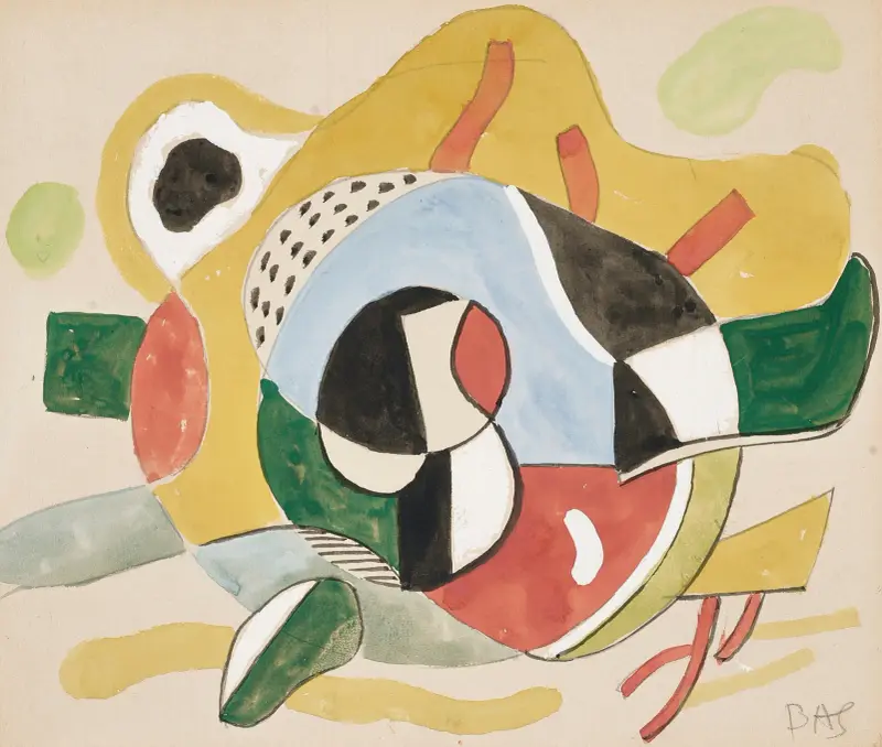 Studie för Rockefeller-trappans muralmålning av Fernand Léger