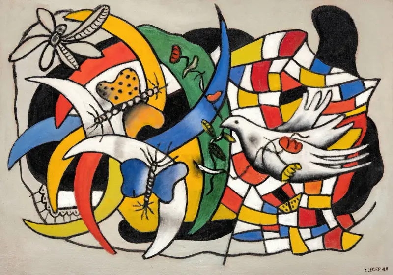 Ptak i dwa motyle (Letni dzień), Fernand Léger