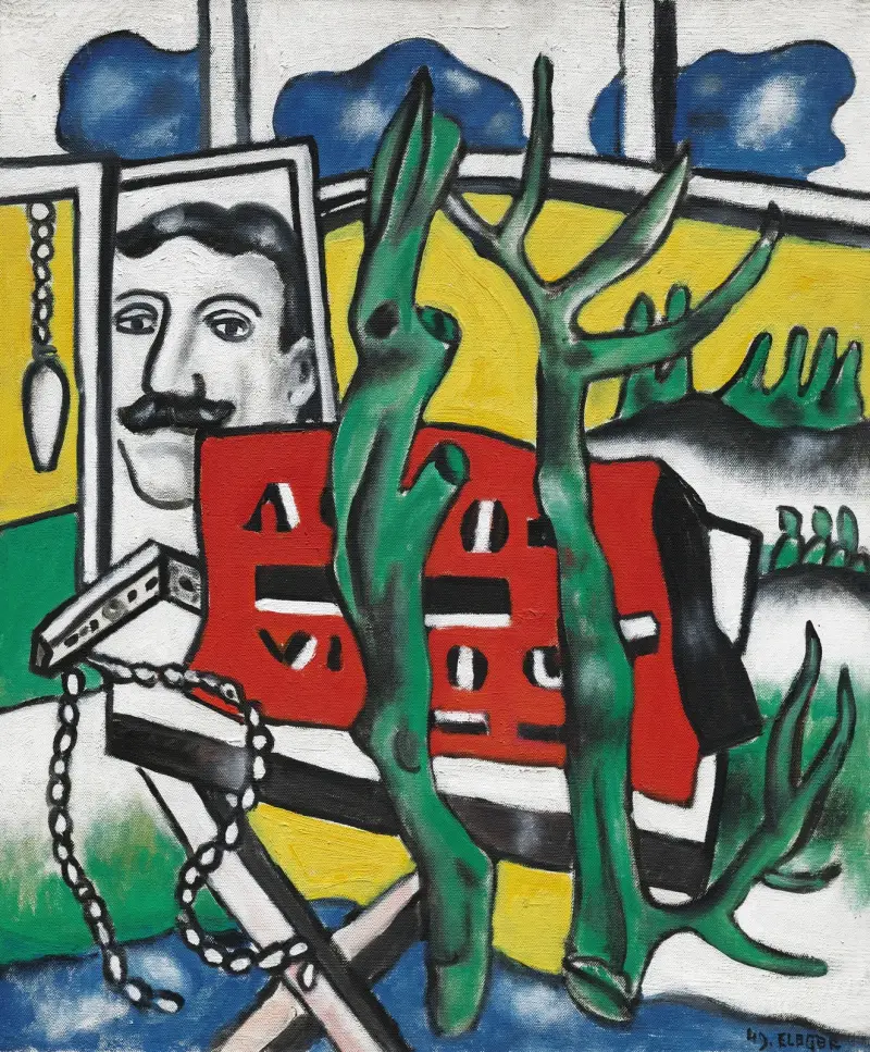 En figur i ett landskap av Fernand Léger