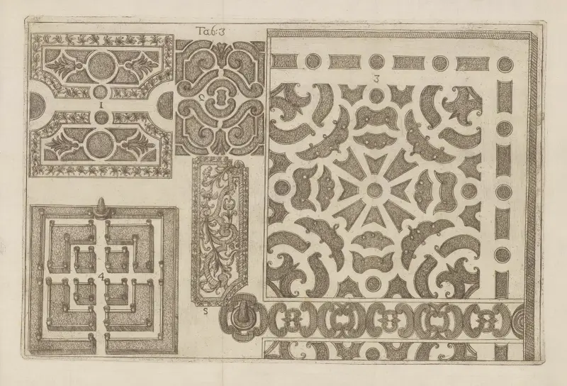Plans for formal gardens av Filippo Arena