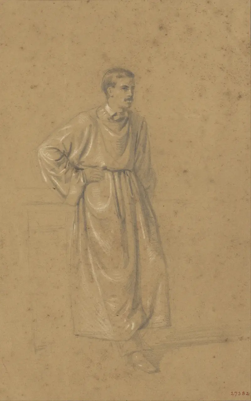 Academic study of a male figure, 1856 – nr 2 av Mariano Fortuny Marsal