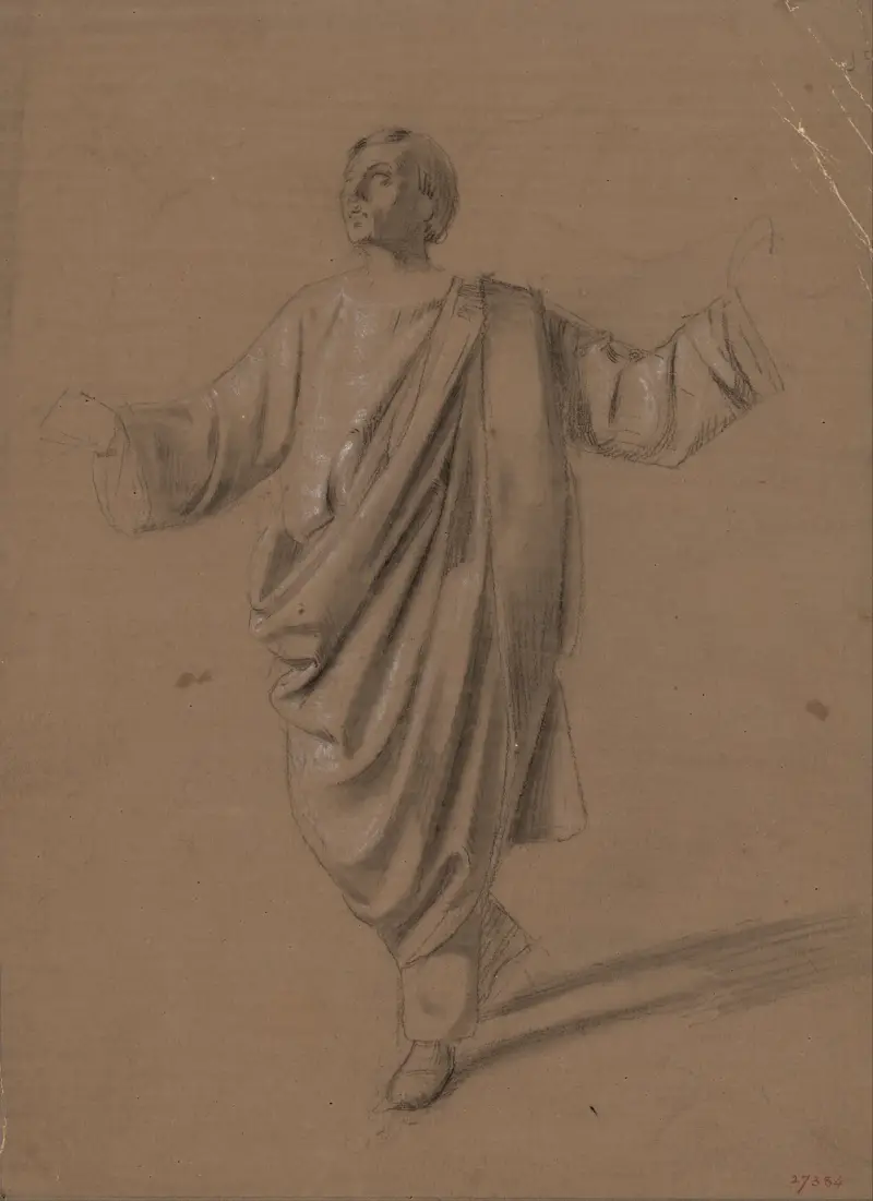 Akademische Studie einer männlichen Figur, 1856 – Nr. 1 von Mariano Fortuny Marsal
