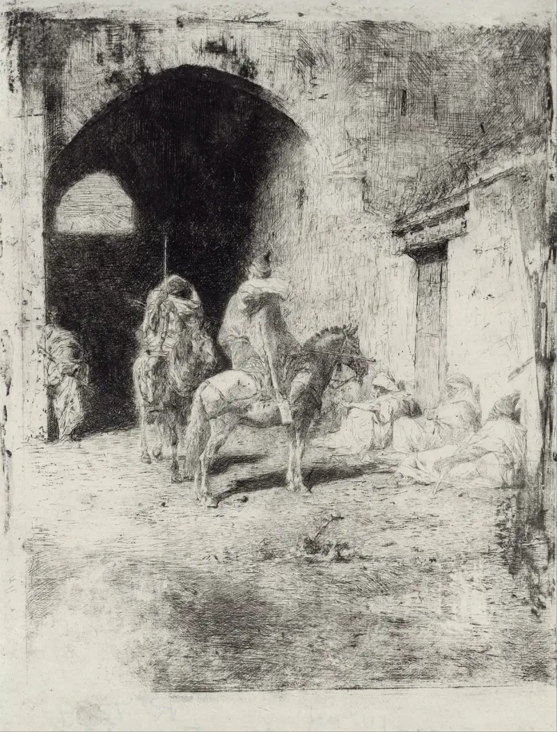 Casbah Guard in Tetouan av Mariano Fortuny Marsal