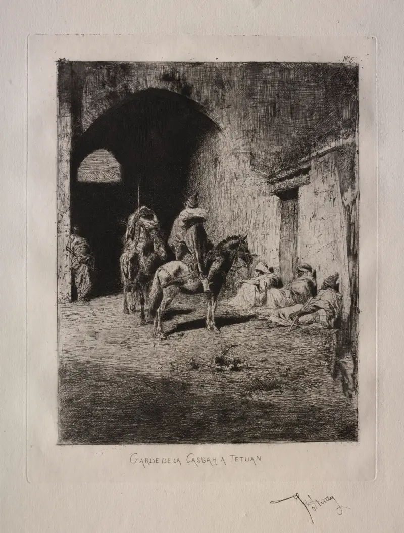 Guard of the Casbah at Tétouan av Mariano Fortuny Marsal