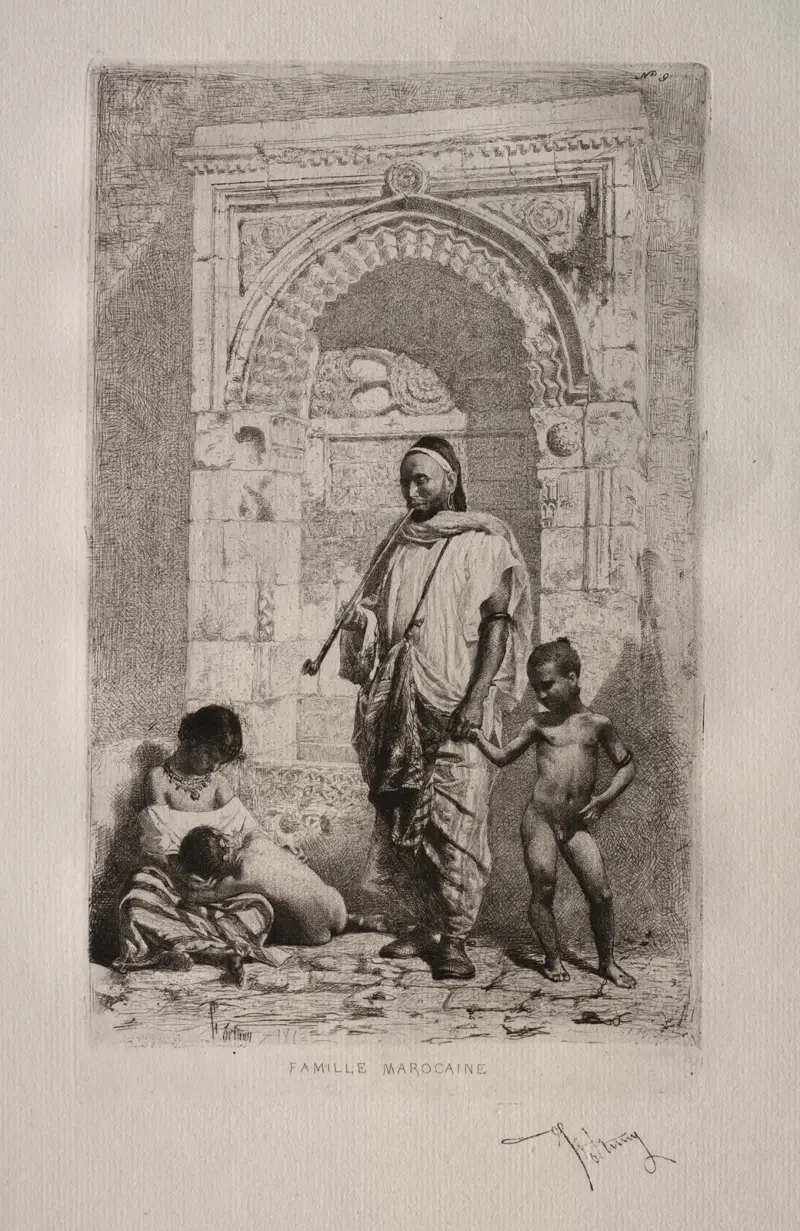 Moroccan Family av Mariano Fortuny Marsal