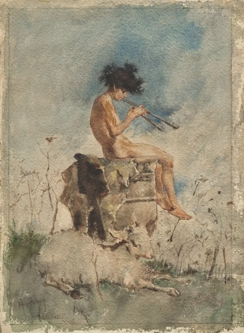 The Pipes of Pan av Mariano Fortuny Marsal