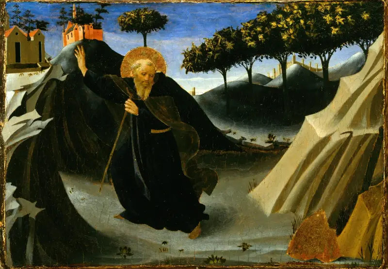 Saint Anthony Abbot Shunning the Mass of Gold av Fra Angelico