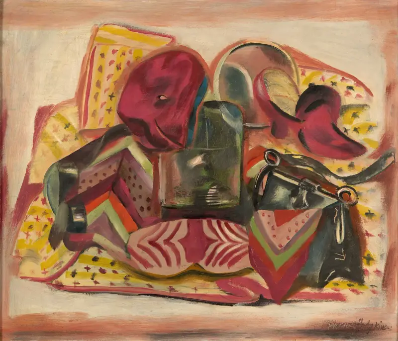 Still life; Self-portrait av Frances Hodgkins