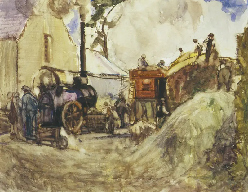 Threshing in the Cotswolds av Frances Hodgkins