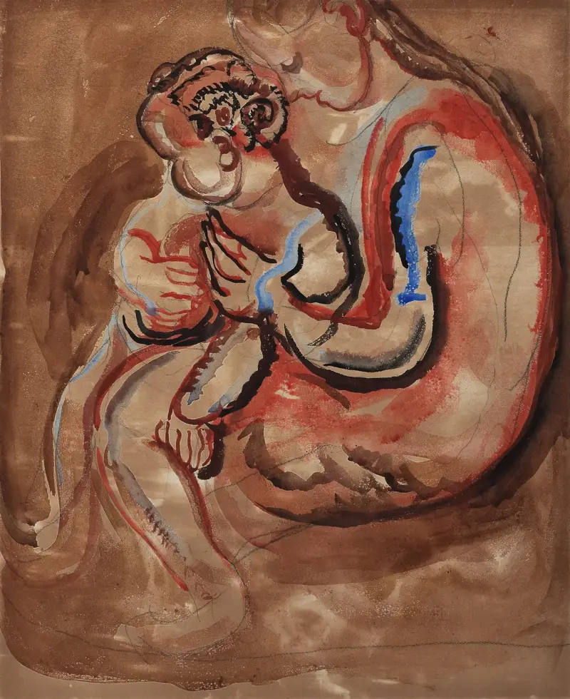 Untitled [Mother and child] av Frances Hodgkins