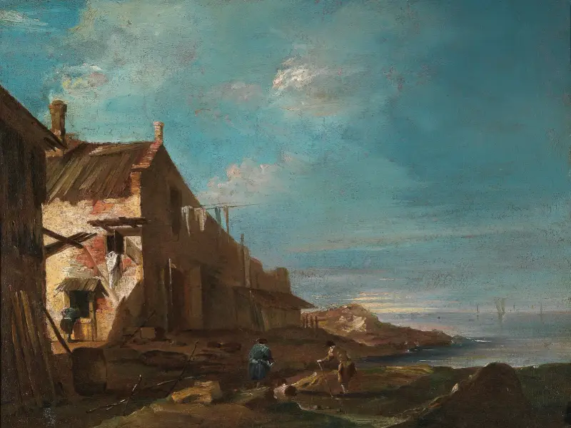 A Coastal Architectural Capriccio av Francesco Guardi