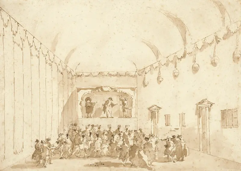En teaterföreställning av Francesco Guardi
