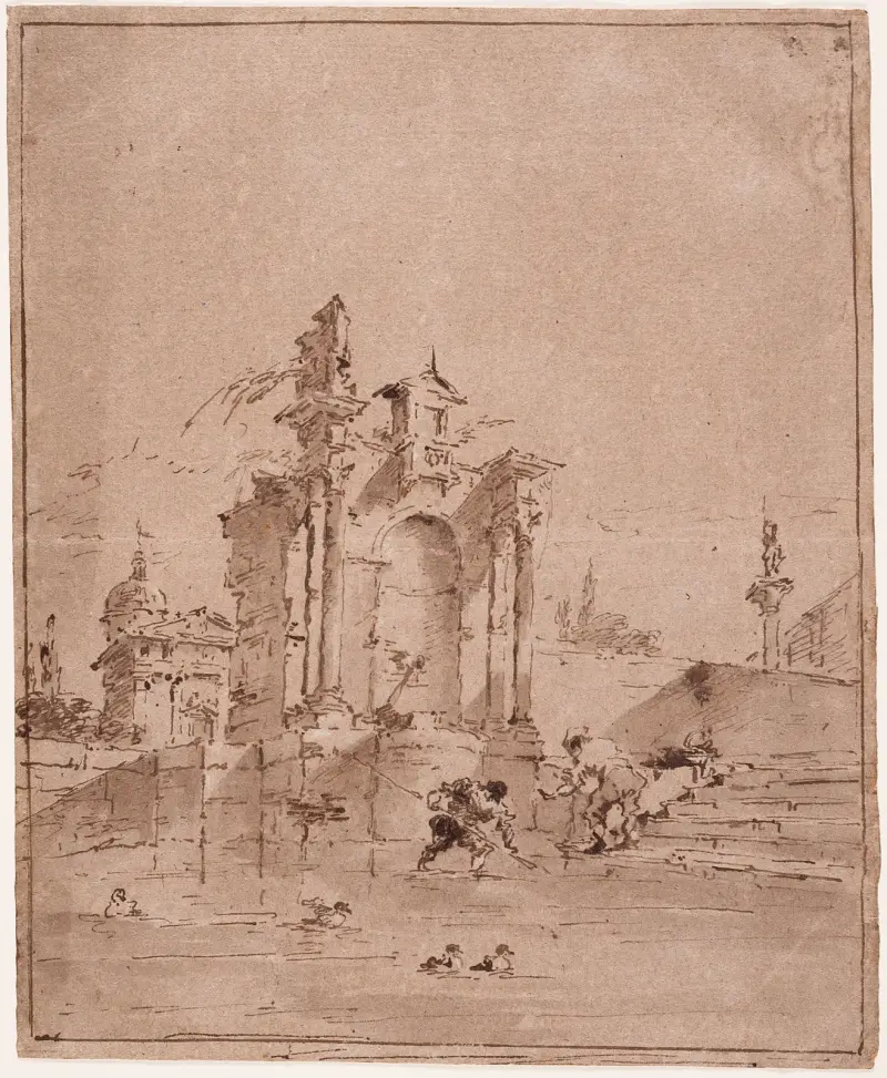 Arkitektonisk capriccio av Francesco Guardi