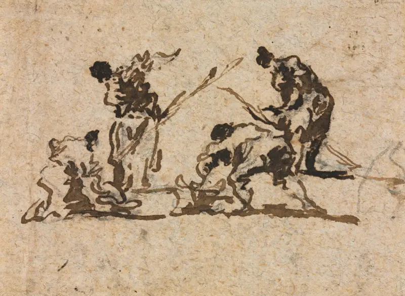 Farmers and Fisherman Working av Francesco Guardi