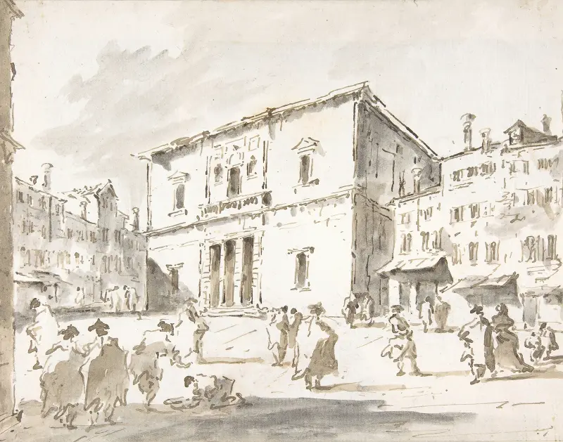 Teatern Fenice i Venedig av Francesco Guardi