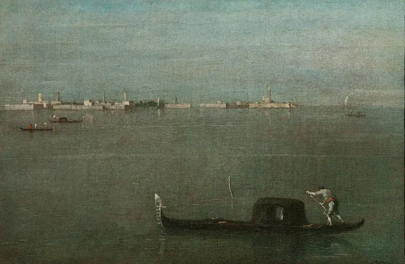 Šedá laguna (Gondoly na laguně), Francesco Guardi