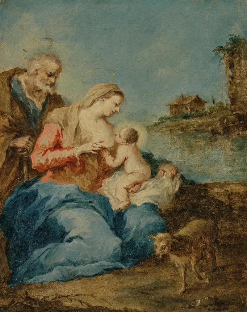 Den heliga familjen av Francesco Guardi