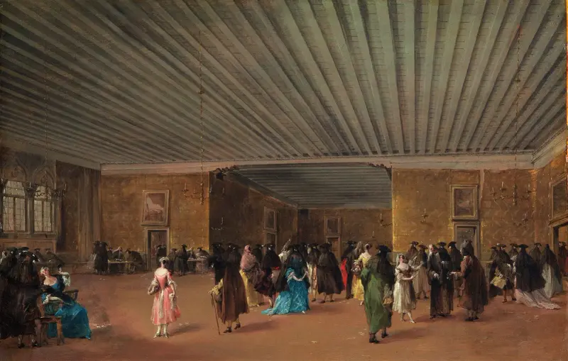 Den offentliga ridotten på Palazzo Dandolo av Francesco Guardi