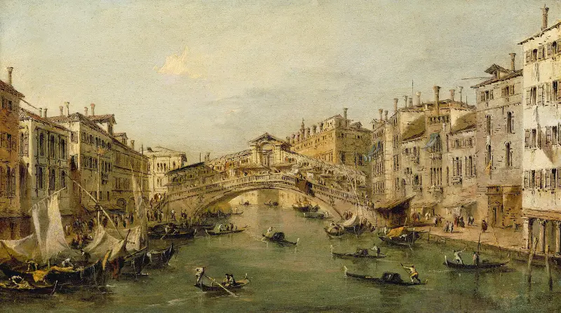 Venedig, Rialto av Francesco Guardi