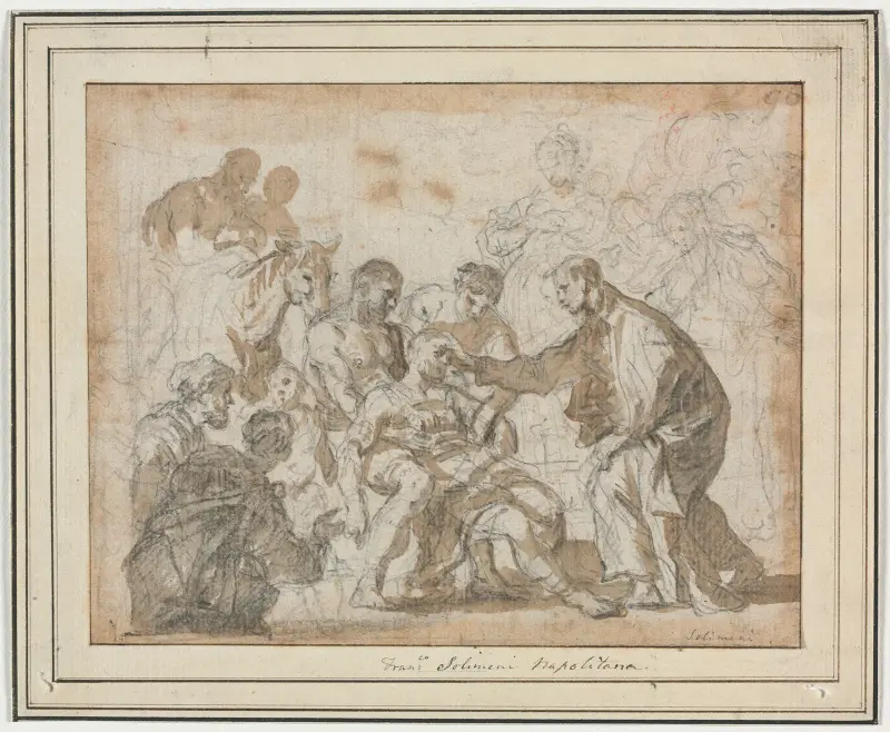 A Miracle of Saint Maurus av Francesco Solimena