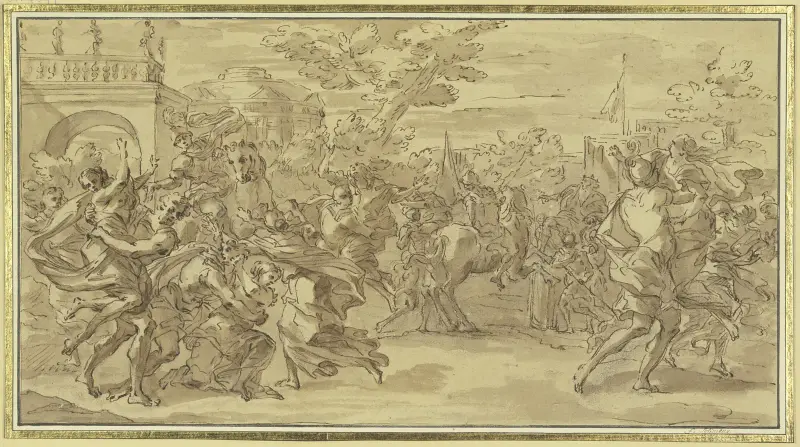 Abduction of the Sabine women av Francesco Solimena