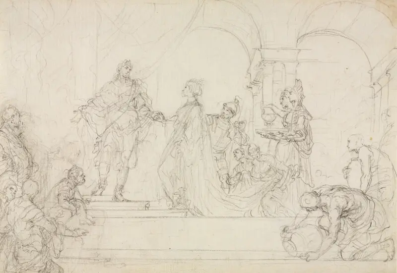 Meeting of Solomon and Queen of Sheba av Francesco Solimena