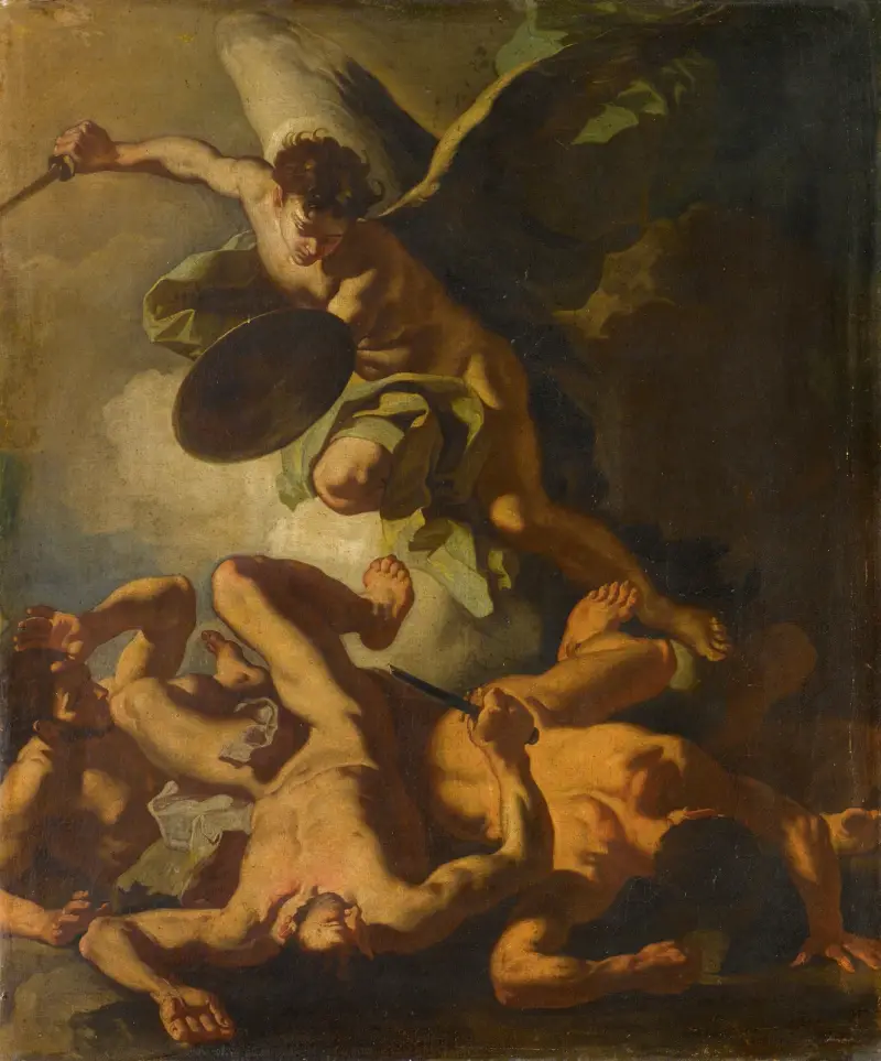 Saint Michael expelling the Rebel Angels av Francesco Solimena