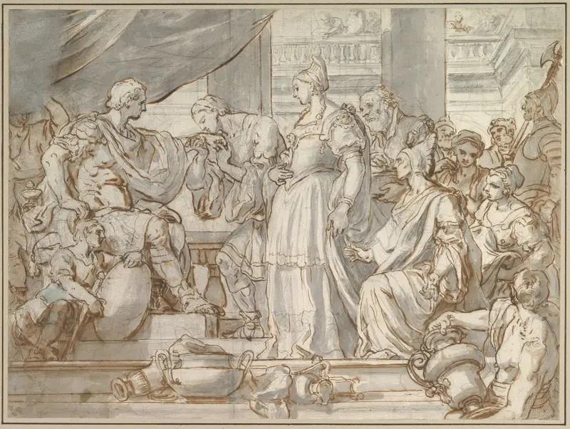 The Continence of Scipio av Francesco Solimena