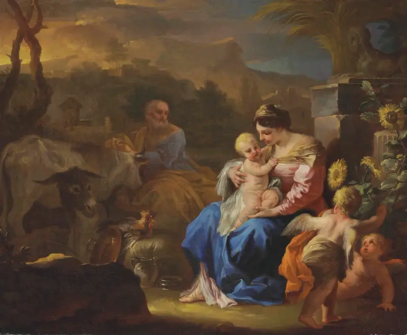 The Rest on the Flight into Eygpt av Francesco Solimena