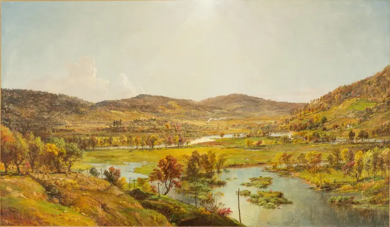 Sidney Plains with the Union of the Susquehanna and Unadilla Rivers av Jasper Francis Cropsey