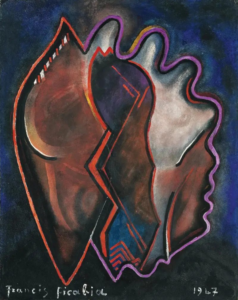 Abstrakt komposition av Francis Picabia