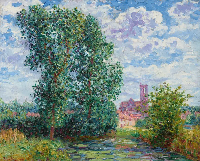 Soleffekt under oväder, Larchant av Francis Picabia