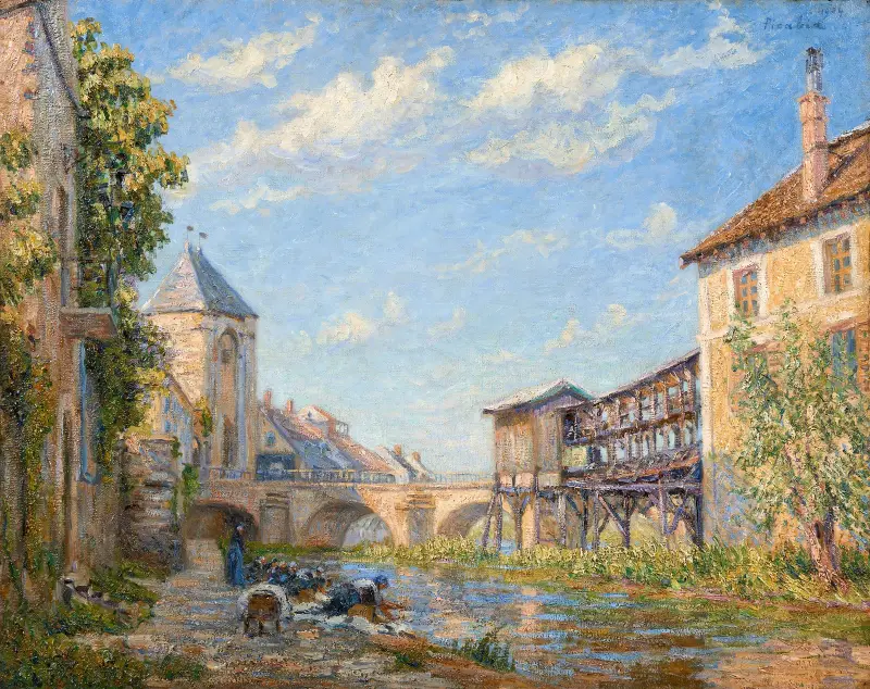 Les laveuses à Moret av Francis Picabia