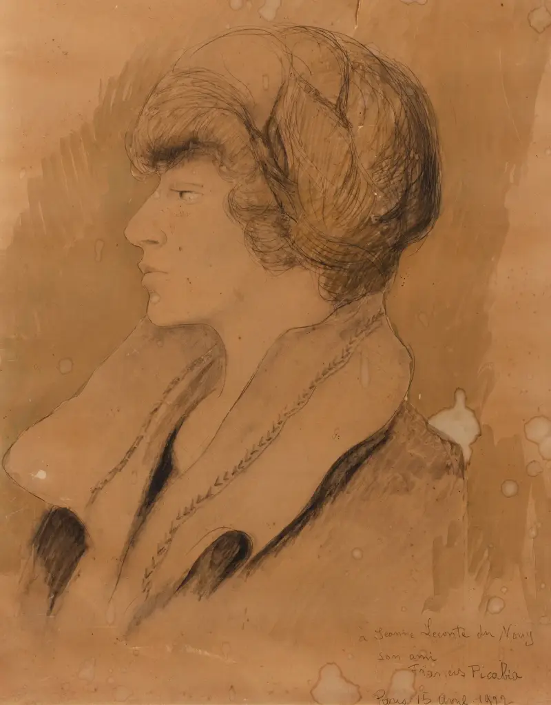 Porträtt av Jeanne Lecomte du Nouÿ av Francis Picabia