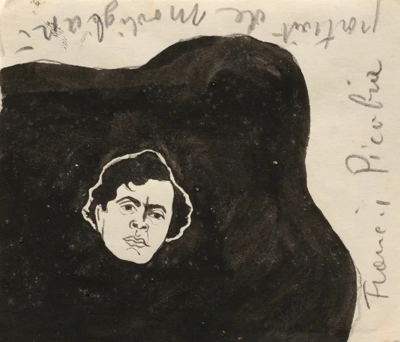 Porträtt av Modigliani av Francis Picabia