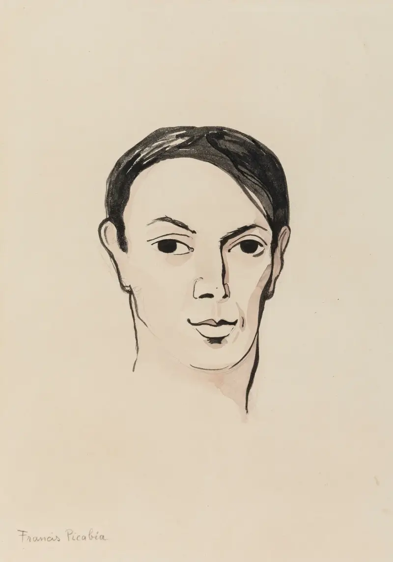 Porträtt av Pablo Picasso av Francis Picabia