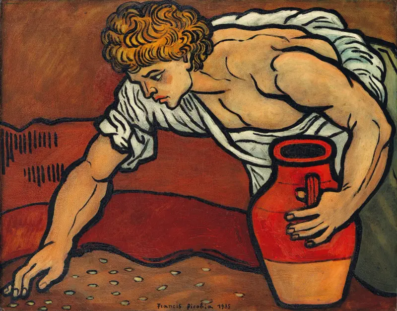Utan titel (Pojke med kruka) av Francis Picabia