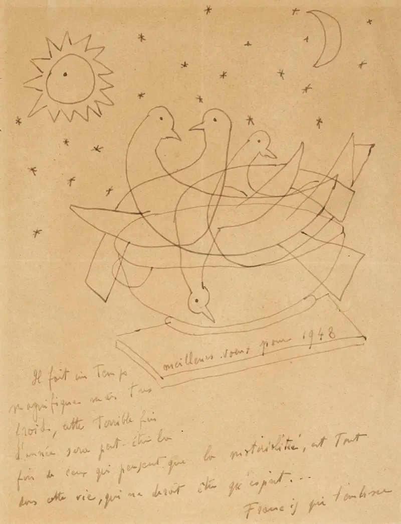 Utan titel (tecknat brev) av Francis Picabia